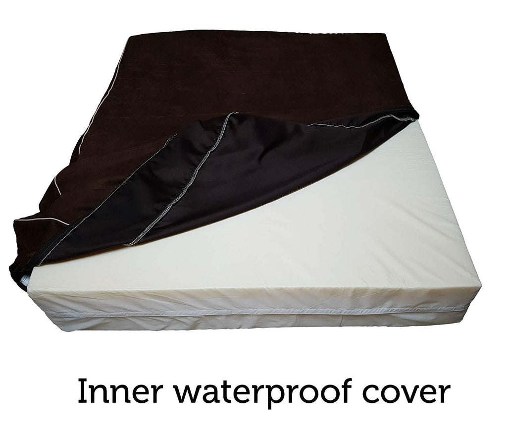 OnePet-TwoPet LarDog Bed Pillow Extra Big Pet Orthopedic Dual Layer Memory Foam | Therapeutic for Arthritis Dysplasia | Washable Cover 44x35x6