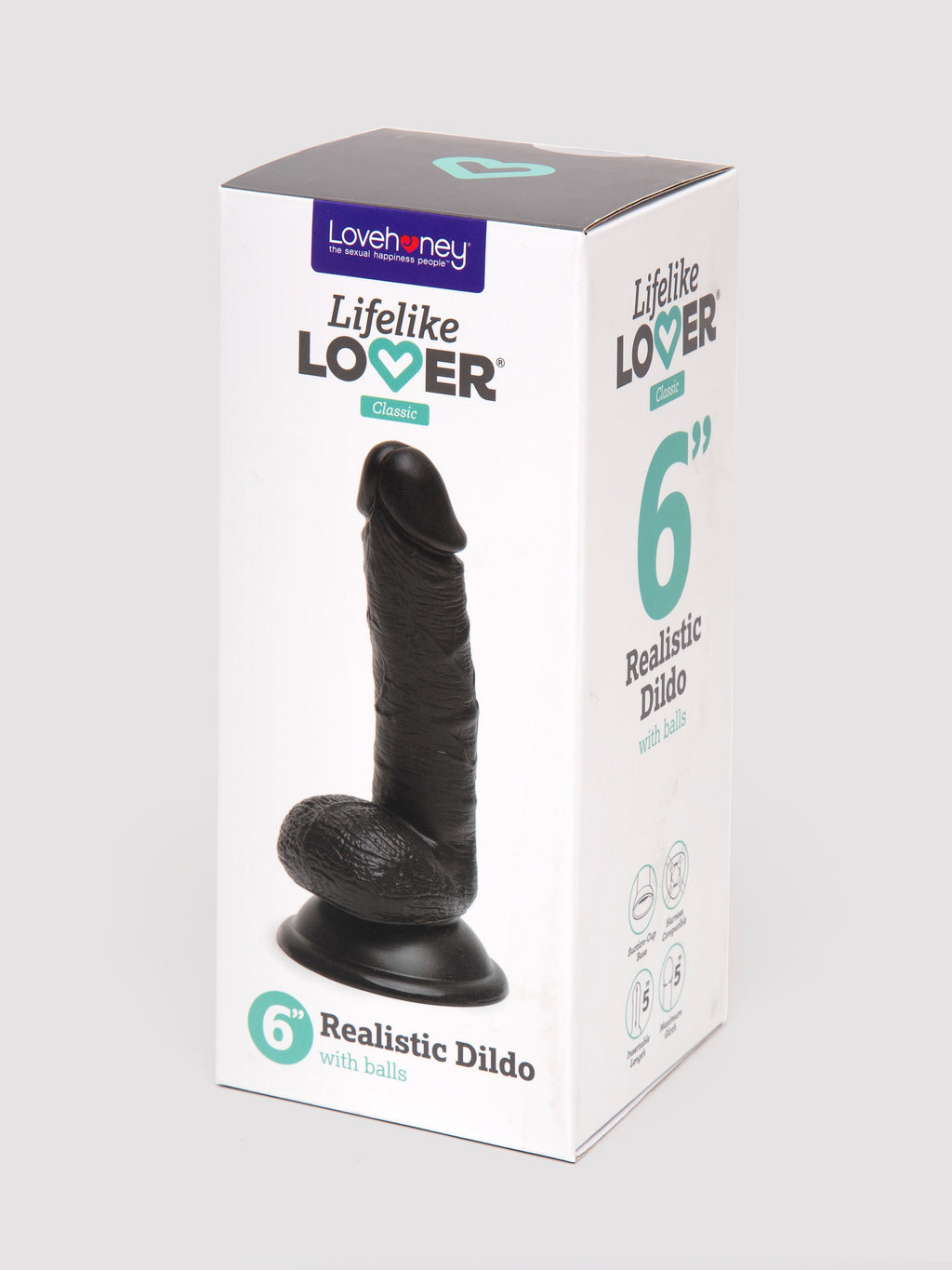 Lifelike Lover Classic Realistic Dildo 6 Inch, Black | Black