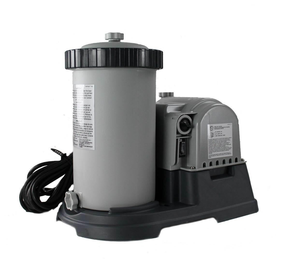intex krystal clear 2500 gph pool filter cartridge pump and wall mounted skimmer