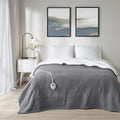 Gracie MIlls Polyester and Cotton Fleece to Sherpa Heated Blanket ST54-0103