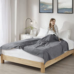 Gracie MIlls Polyester and Cotton Fleece to Sherpa Heated Blanket ST54-0103