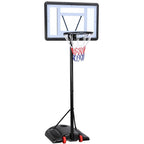 Easyfashion 7.2 to 9.2 Ft. Height-Adjustable Basketball Hoop, Black