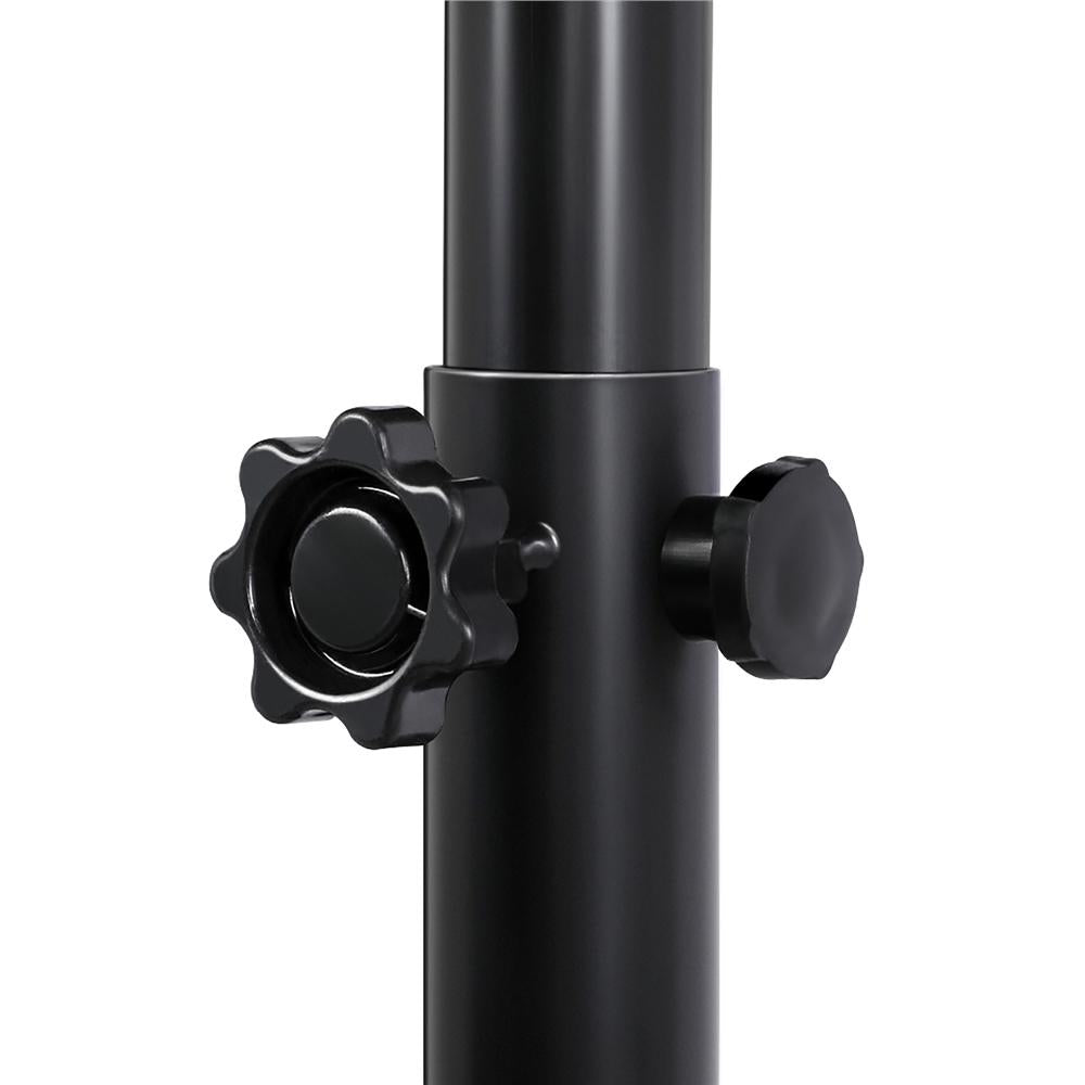 Easyfashion 7.2 to 9.2 Ft. Height-Adjustable Basketball Hoop, Black