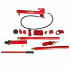 10 TON PORTA POWER HYDRAULIC JACK BODY FRAME REPAIR SET TOOLS RED