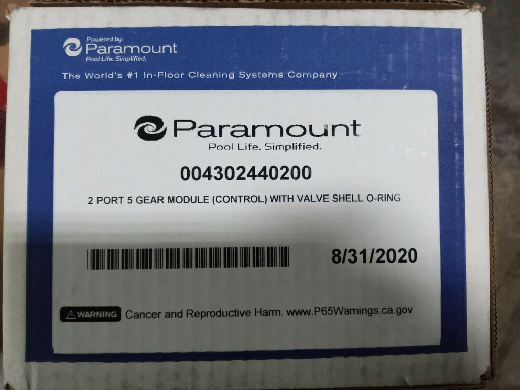 paramount two port 5 gear water valve module with base o-ring 004-302-4402-00