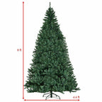 8 ft. Pre-Lit LED Premium Hinged Artificial Christmas Tree with 750 LED Lights and Stand