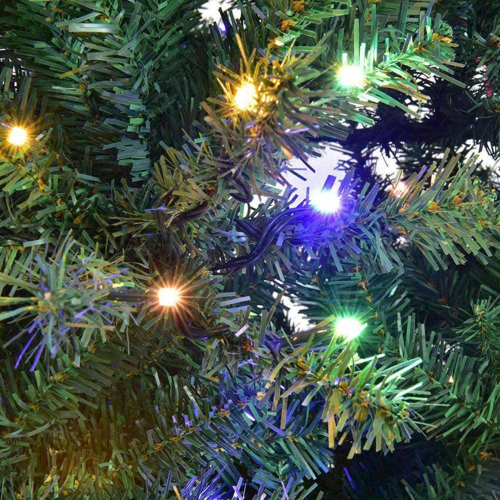 8 ft. Pre-Lit LED Premium Hinged Artificial Christmas Tree with 750 LED Lights and Stand