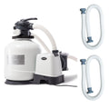intex 3000 gph above ground pool sand filter pump w/ 1.5 inch pump hose (2 pack)