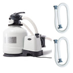 intex 3000 gph above ground pool sand filter pump w/ 1.5 inch pump hose (2 pack)