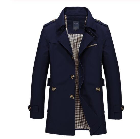 Classic Lconic Men Trench Breasted Overcoat