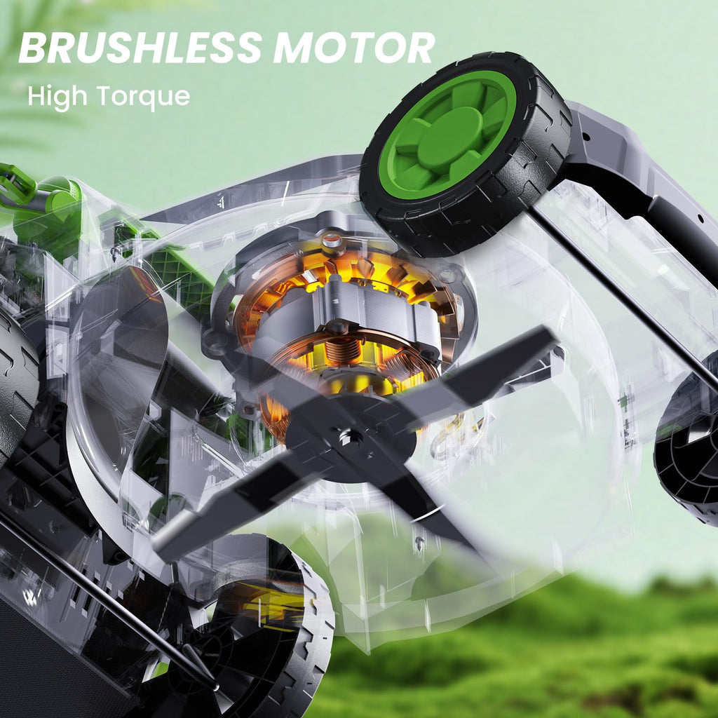40V Cordless Lawn Mower, 13" Walk Behind Electric 4.0 Ah Battery Powered Lawnmower, Mulching&amp;Bagging Mode, Brushless Motor, 5 Adjustable Cutting Heights, for Garden/Patio/Yard/Lawn