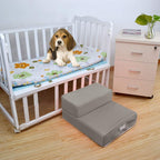 DHINGM Pet Step Ladder, Sponge, No Collapse, Removable, Moisture Absorption, Non-Stick, Multi-Purpose, Environmentally Friendly, Durable (Gray)