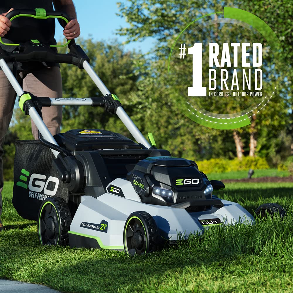 Electric Lawn Mower, Self-Propelled Cordless with Select Cut and Touch Drive, Includes 56V 7.5Ah Battery and Rapid Charger – LM2135SP