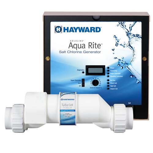 hayward pool w3aqr3 aquarite electronic salt chlorination system for in-ground pools, 15,000-gallon cell