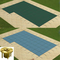 gli valuex rectangle solid swimming pool safety cover w/ left flush step &amp; panel