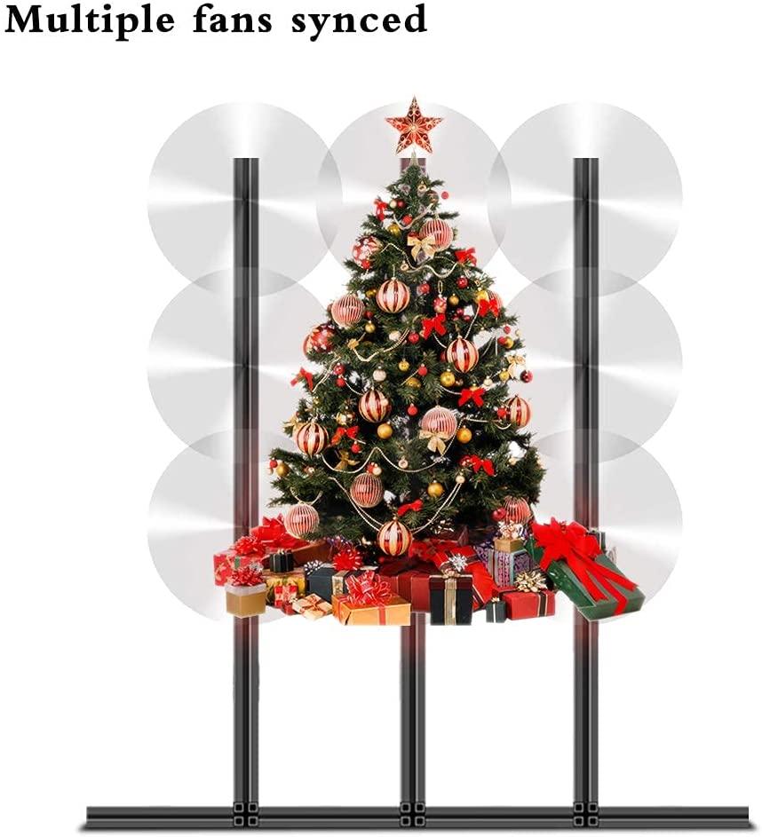 Giwox 2021 25.6 inch 3D Hologram Fan &amp; Chirstmas Ball Gift Led Lights Xmas Tree Decoration Hanging Ball for Holiday