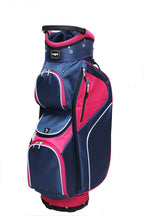 Majek Ladies Navy Blue Pink Golf Bag 9 inch 14-way Friendly Separator Top