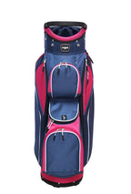 Majek Ladies Navy Blue Pink Golf Bag 9 inch 14-way Friendly Separator Top