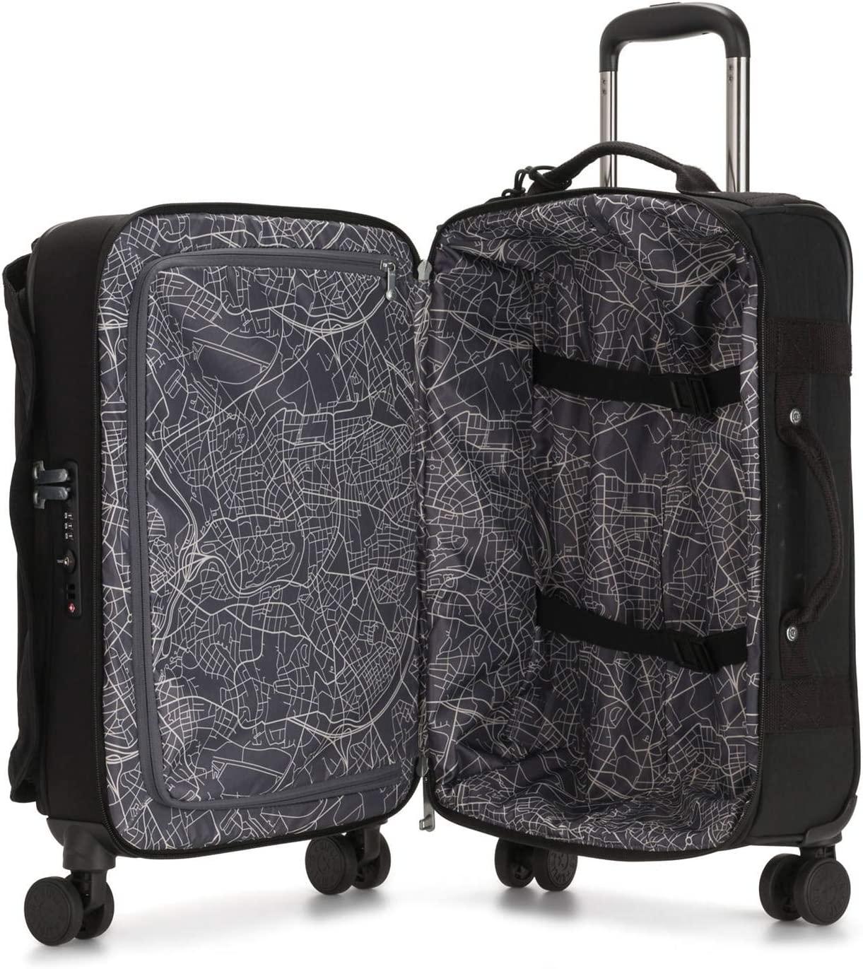 Women’s Spontaneous 31-Inch Softside Spinner Wheel Luggage, Integrated TSA Accepted Lock, Black Noir, Carry-On 21