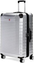 7782 Hardside Expandable Luggage with Spinner Wheels, Silver, Checked-Large 27-Inch