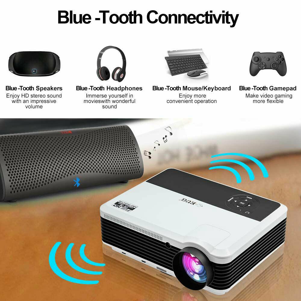 led lcd 1080p wifi smart projector android home theater hdmi usb movie night tv