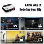 blue-tooth 1080p wifi smart projector android home theater hdmi football game tv