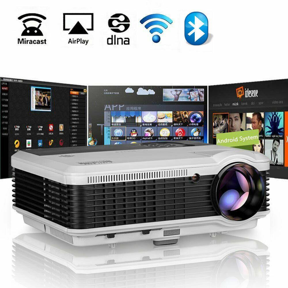 led lcd 1080p wifi smart projector android home theater hdmi usb movie night tv