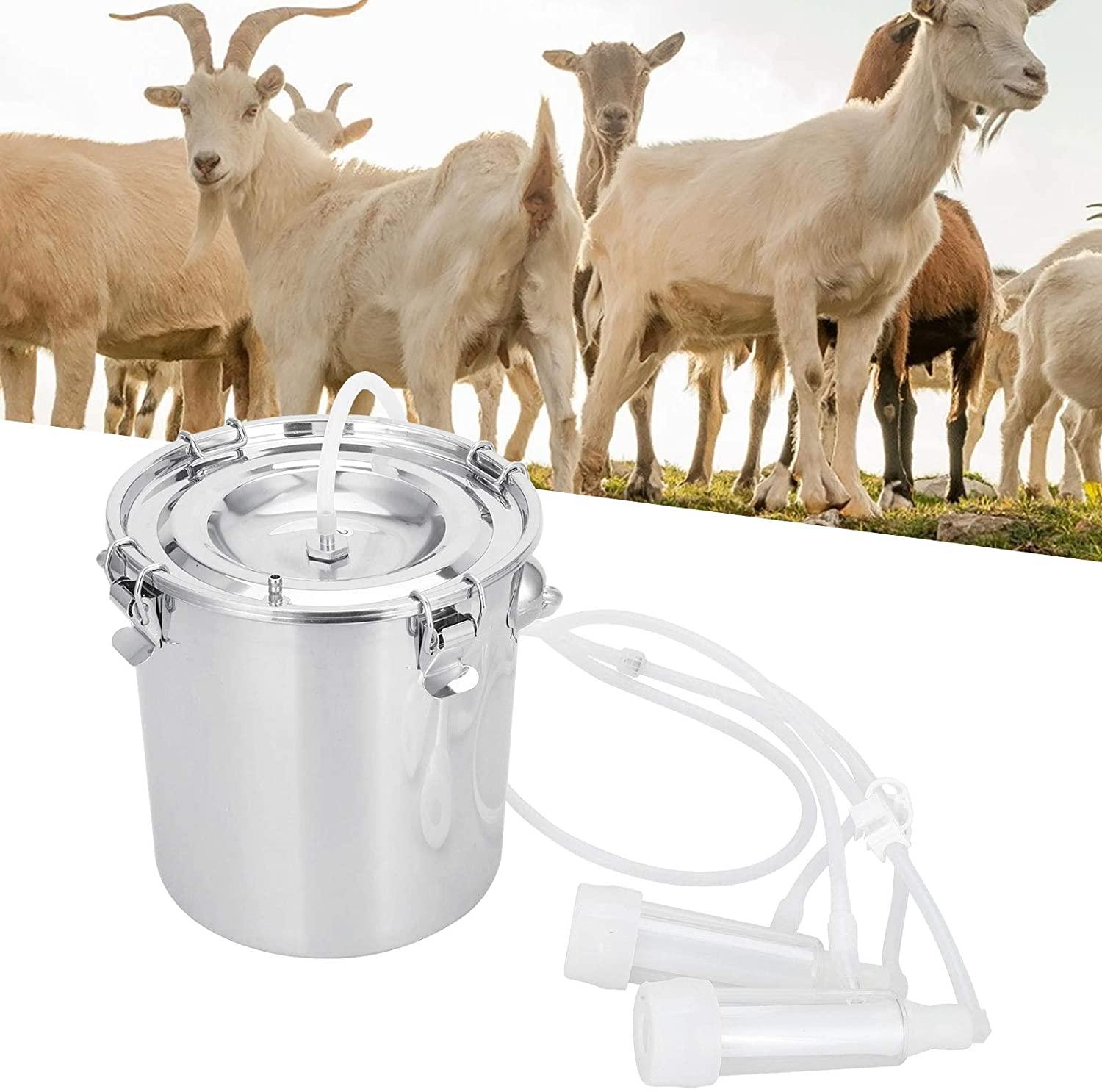 zjchao electric milker, pulsation milker 7l milking equipment livestock milking machine with vacuum pump for goat sheep(#1)