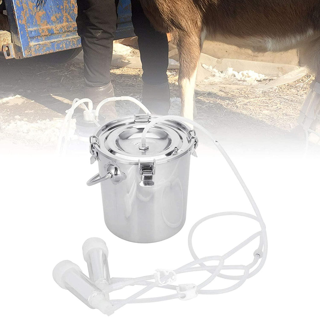 zjchao electric milker, pulsation milker 7l milking equipment livestock milking machine with vacuum pump for goat sheep(#1)