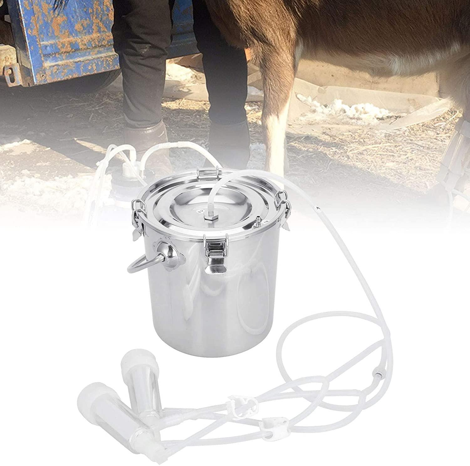 zjchao electric milker, pulsation milker 7l milking equipment livestock milking machine with vacuum pump for goat sheep(#1)