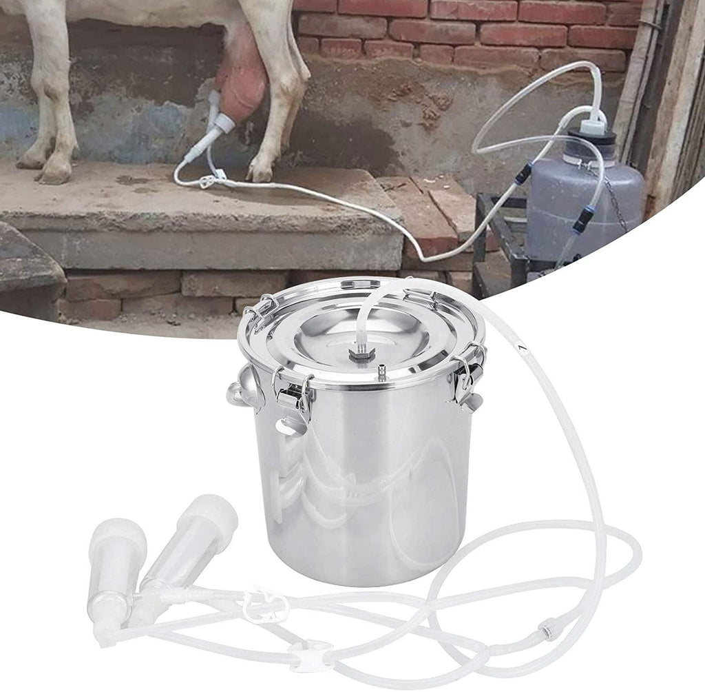 zjchao electric milker, pulsation milker 7l milking equipment livestock milking machine with vacuum pump for goat sheep(#1)
