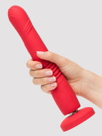Lovense Gravity App Controlled Thrusting and Vibrating Dildo, Red