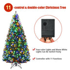 Costway 7Ft Pre-Lit Artificial Christmas Tree Hinged 500 LED Lights