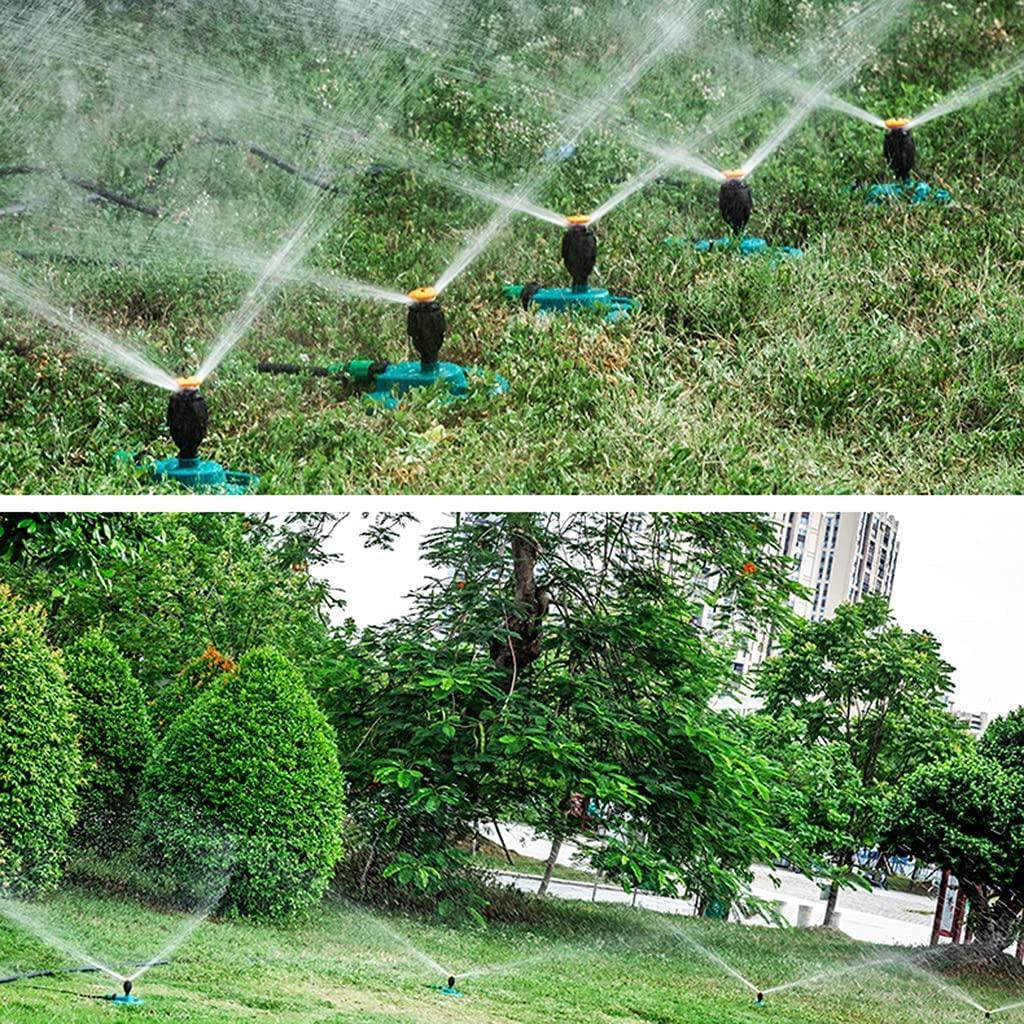BBGS Garden Lawn Sprinkler with 4 Nozzle, Wide Coverage Irrigation System, 360° Automatic Rotating Watering Device for Garden Farm Large Lawn