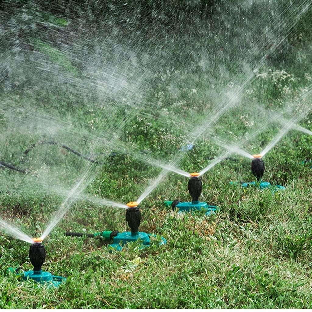 BBGS Garden Lawn Sprinkler with 4 Nozzle, Wide Coverage Irrigation System, 360° Automatic Rotating Watering Device for Garden Farm Large Lawn