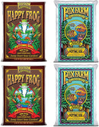foxfarm ocean forest garden soil mix and happy frog organic potting soil mix bundle (4 bags)