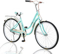 26" Classic Comfortable Lady Bike Women Daily Bicycle Adjustable Handlebar and Seat with/no Basket Beach Cruiser Bike