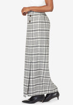 side-button wool skirt