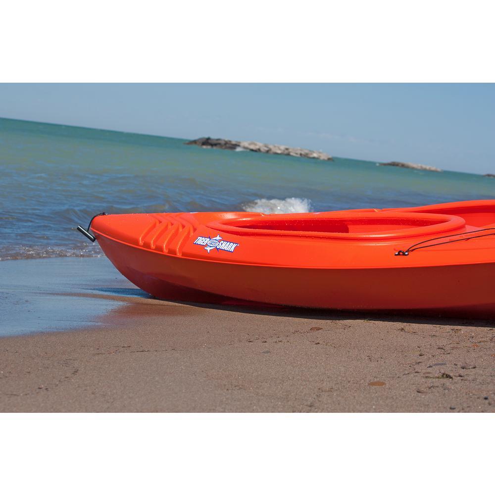 Tiger Shark Series 9 ft. OranSit-in Kayak with Dry-Ride Wave Breaker  Includes 87 in. Deluxe Sport Paddle