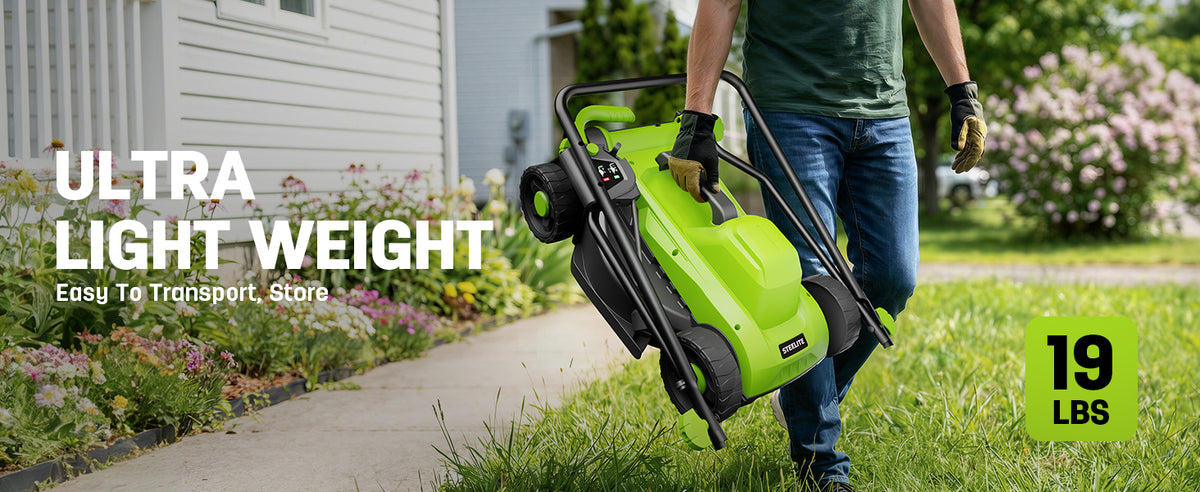 13 Inch Electric Lawn Mower, 1300W Corded Power, Lightweight &amp; Compact  Ideal for Small to Medium Lawns