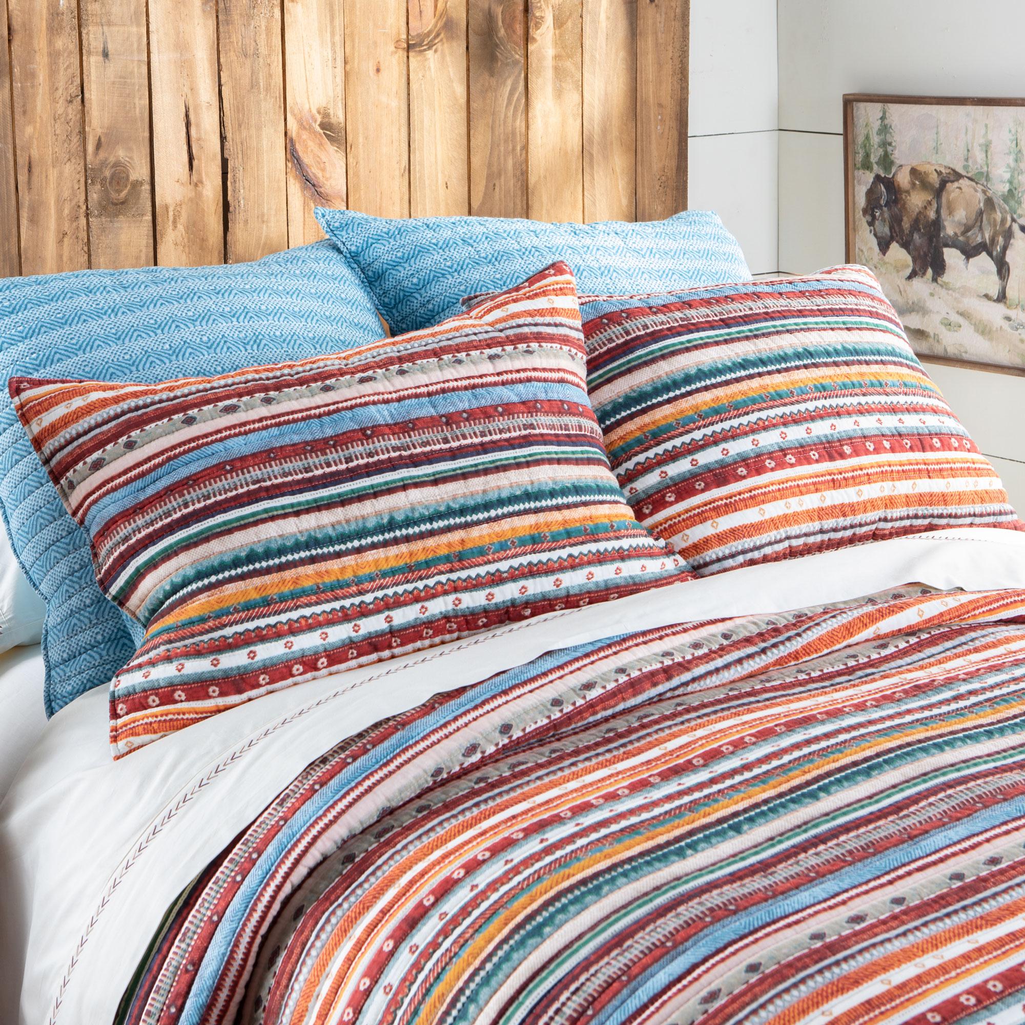 Yuma Bright Color Southwest Stripes Quilt Size Full/Queen