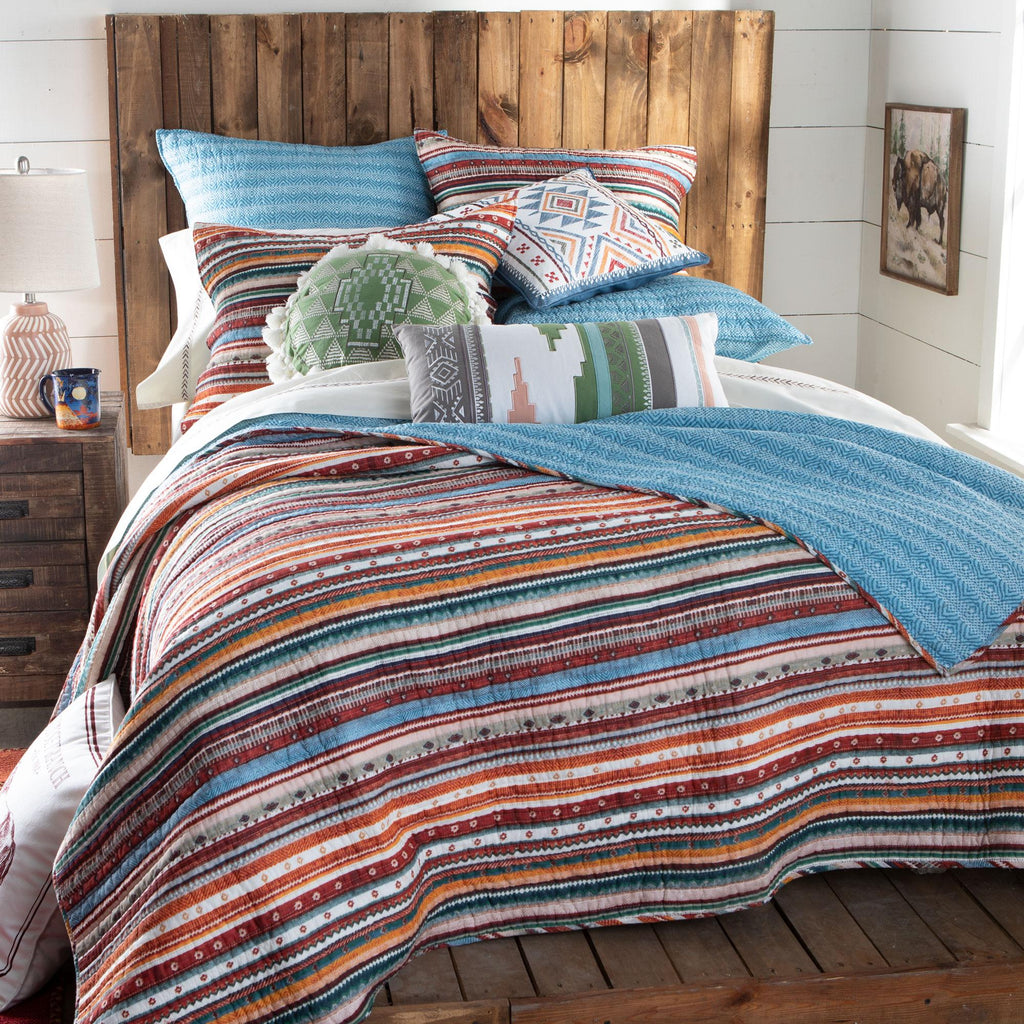 Yuma Bright Color Southwest Stripes Quilt Size Full/Queen