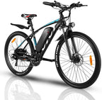 VIVI Electric Bike 350W, 27.5/26 Inch Electric Bikes for Adults Mountain Bike, 36V/10.4Ah Removable Battery, 21 Speed Gears, Electric Bicycle 20MPH Speed