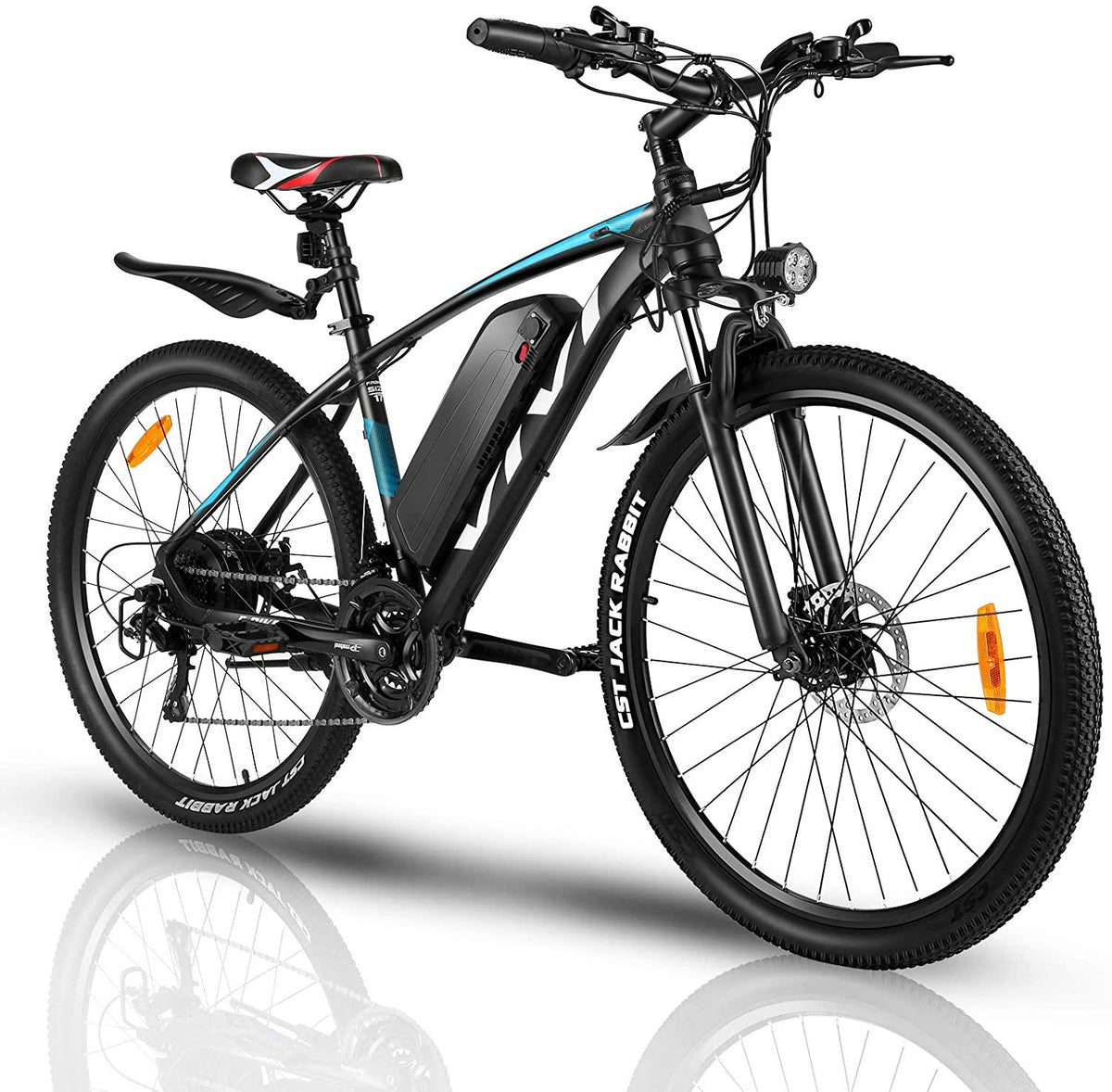 VIVI Electric Bike 350W, 27.5/26 Inch Electric Bikes for Adults Mountain Bike, 36V/10.4Ah Removable Battery, 21 Speed Gears, Electric Bicycle 20MPH Speed