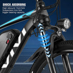 VIVI Electric Bike 350W, 27.5/26 Inch Electric Bikes for Adults Mountain Bike, 36V/10.4Ah Removable Battery, 21 Speed Gears, Electric Bicycle 20MPH Speed