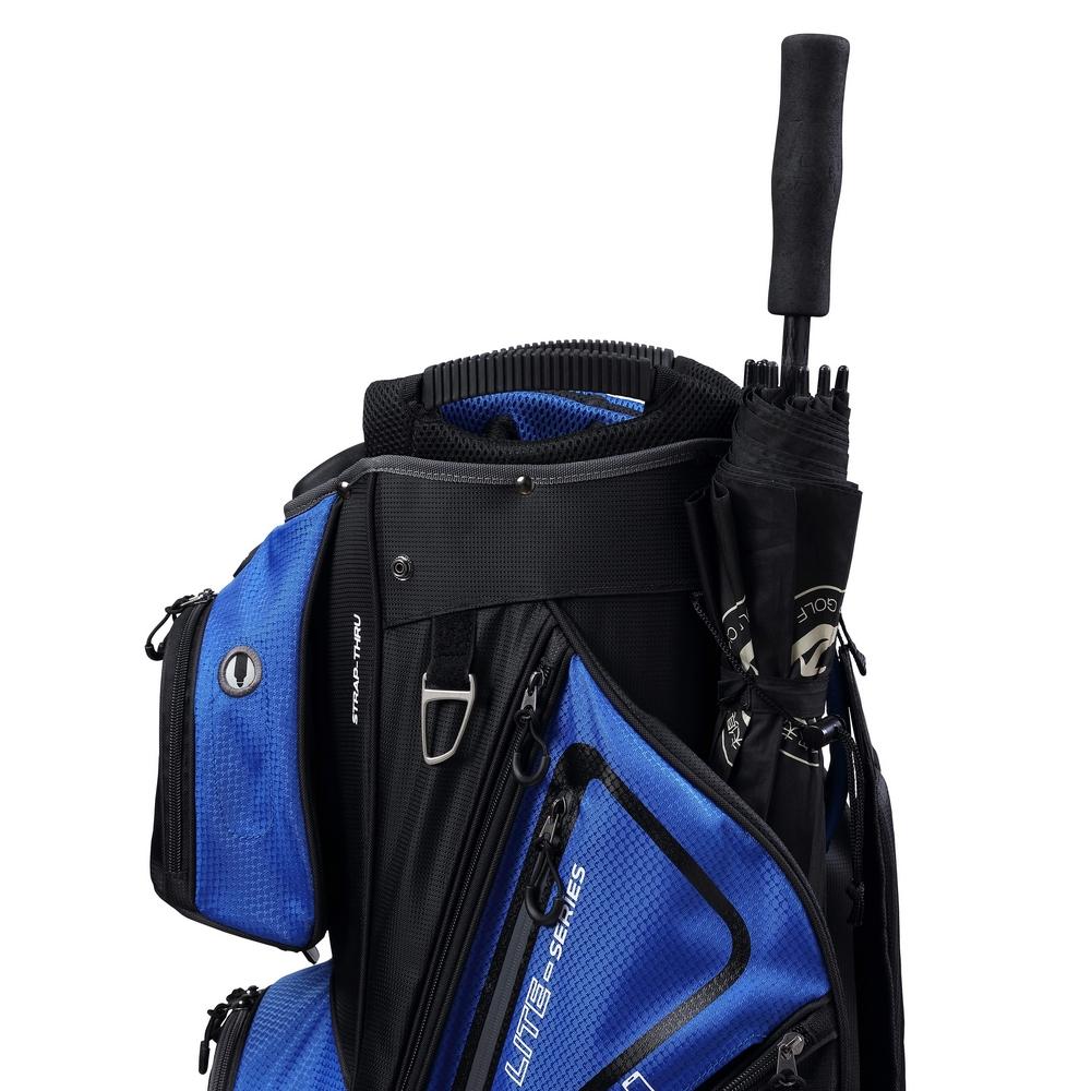 MacGregor Golf VIP Deluxe 14-Way Cart Bag, 9.5" Top Black/Blue