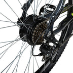 Hyper Bicycles E-Ride Electric Pedal Assist Mountain Bike, 26in MTB, Black