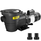 vevor swimming pool pump, 2 hp 230 v, 1500 w double speed pump for in/above ground pool w/ strainer basket, 5520 gph max. flow, certification of etl for security