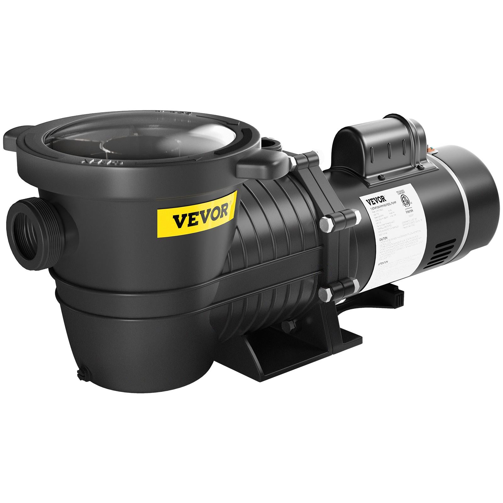 vevor swimming pool pump, 2 hp 230 v, 1500 w double speed pump for in/above ground pool w/ strainer basket, 5520 gph max. flow, certification of etl for security