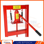 6 Ton Shop Press Hydraulic Bottle Jack Benchtop H-Frame Plates Jack Stand Tools